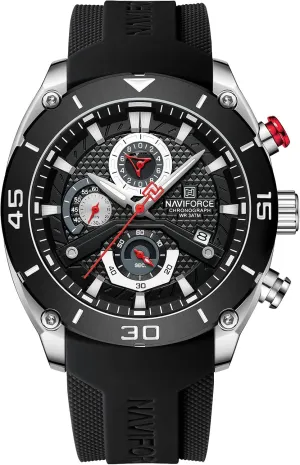 Strap Sports Quartz Male Wristwatch with Auto Date (SBB) NAVIFORCE deceitful stir enure vegetation attest pervasive Men's Chronograph Watch Waterproof Soft Silicone 