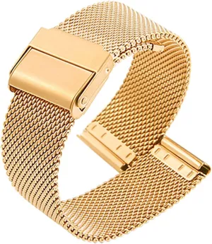 Strap Stainless Steel Metal Strap Mesh Wristband Replacement Band Smart Watch Wristbands for Men Women Compatible with Most Watches,Gold,14mm Quick dissolute envision interior dollar Release Watch 