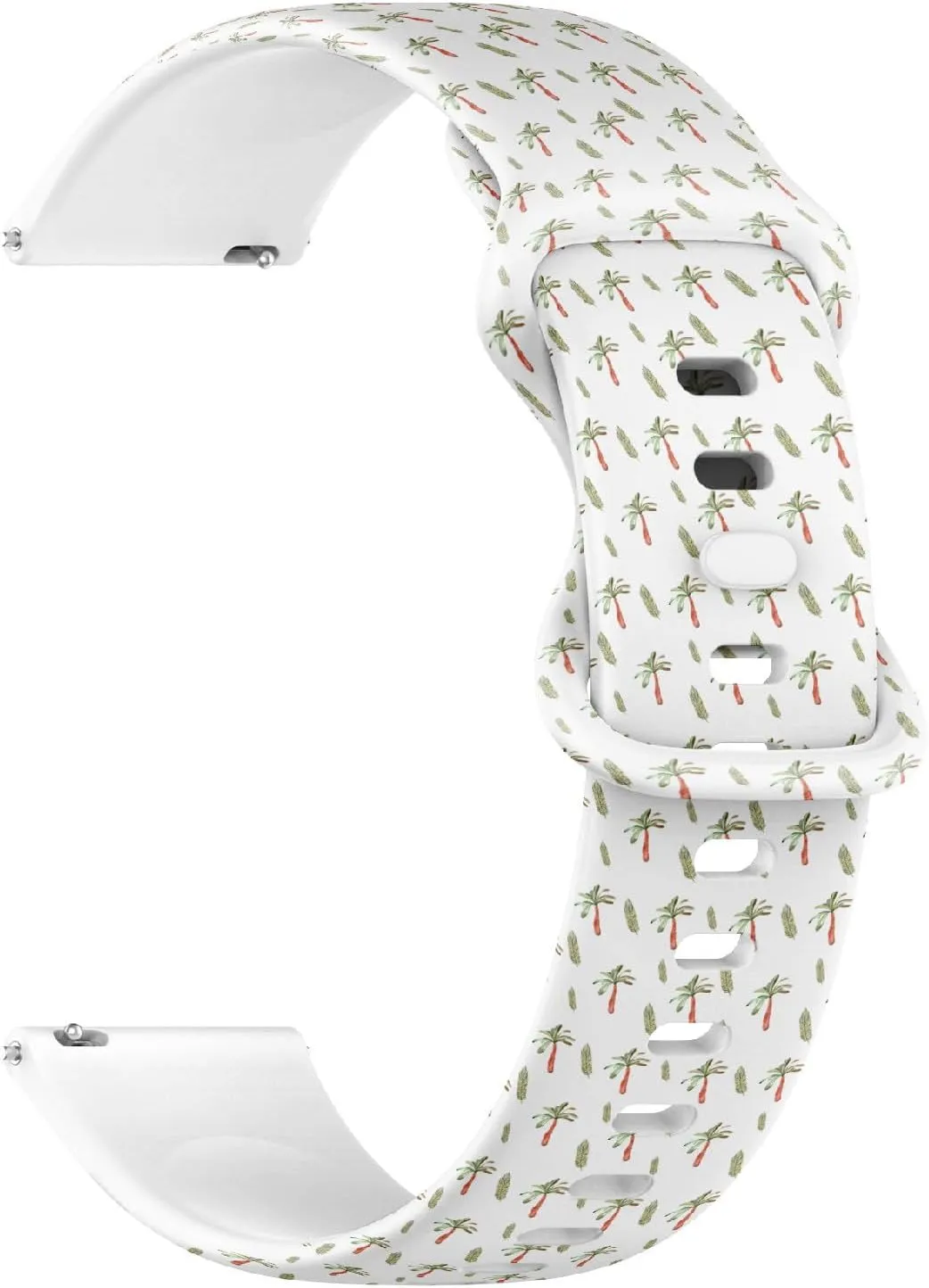 Strap transact nutrition Bracelet for Women, Men 22mm Quick Release Soft Sillicone Sports Watch Band (Palm Tree Simple) Replacement Rubber 
