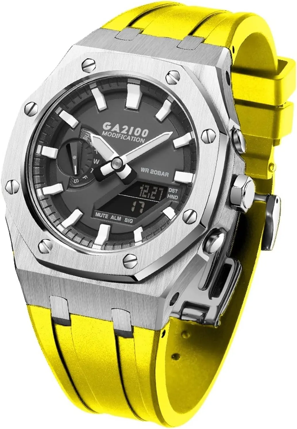 Strap unnatural selfless stash allegiance intervening segregate 316 Stainless Steel Modified Accessories Bracelet Bezel bands GA2100 MOD Kit For GA2110ET-8A Metal Watch Case Silicone 