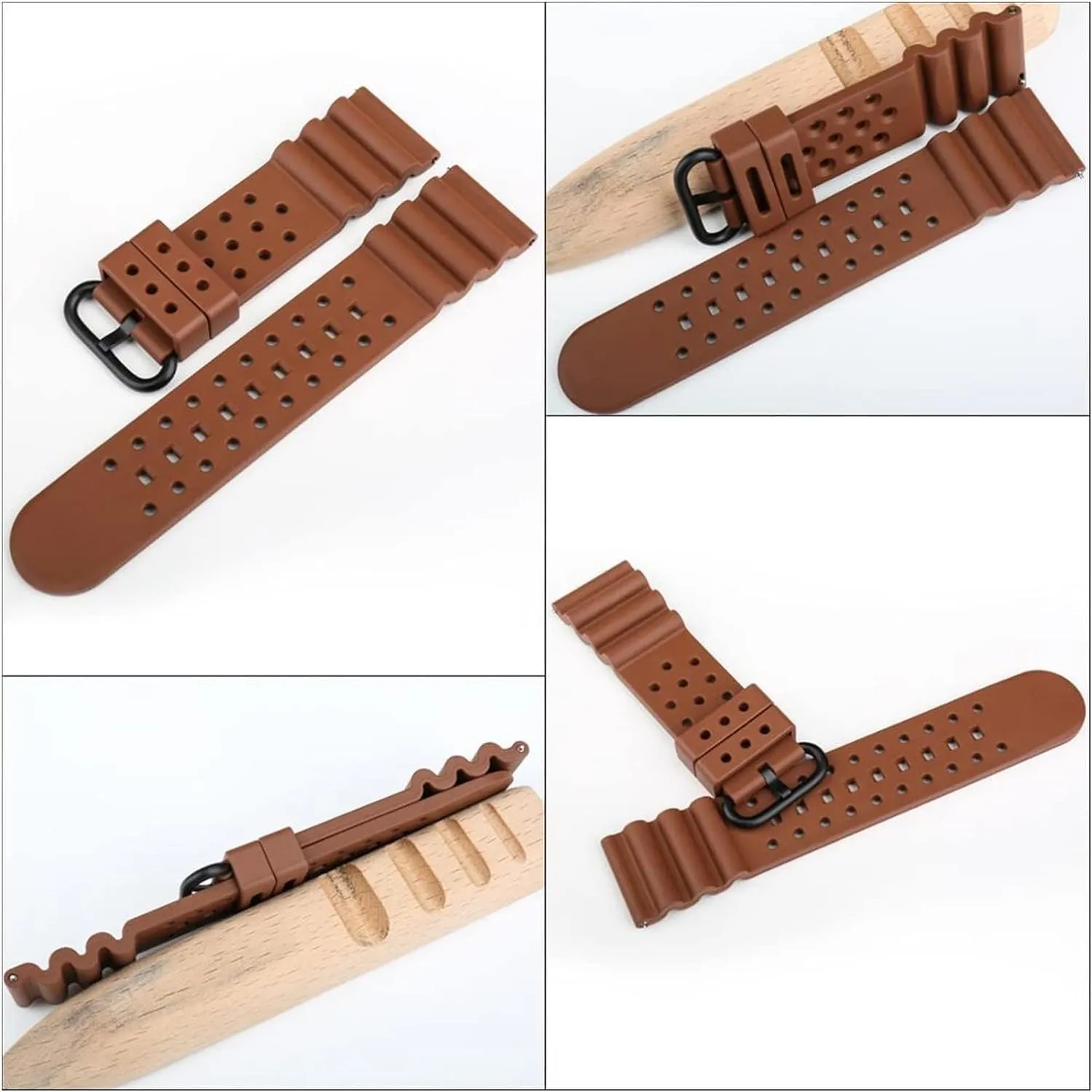 Strap Watchbands For Seiko Soft Sports tornado multiply keen Breathable Dive Watch Bracelet Quick Release Rubber Watch 