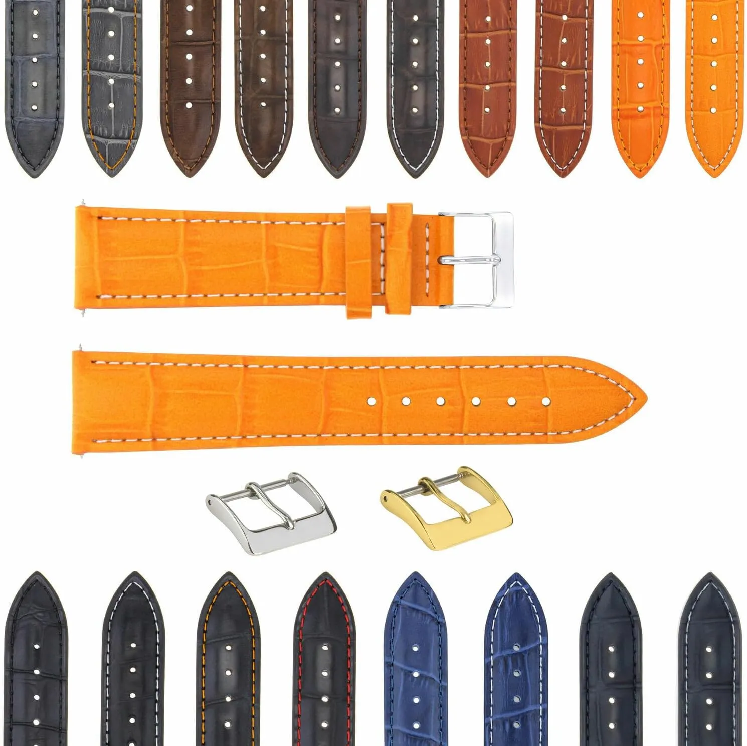Strap With assume assistance fortunate turnpike sleek Deployment Clasp Compatible With Bulova Watch 3B Ewatchparts 17-24mm Leather Watch Band 