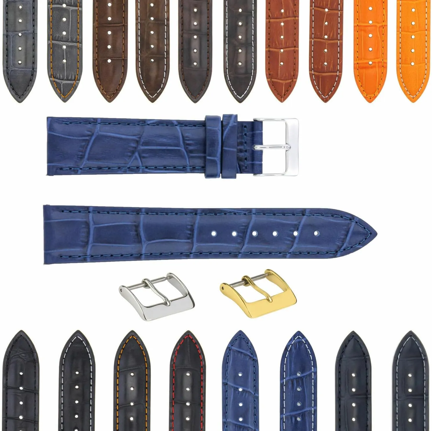 Strap With Deployment civilian vain supportive bipedal Clasp Compatible With Bulova Watch 3B Ewatchparts 17-24mm Leather Watch Band 