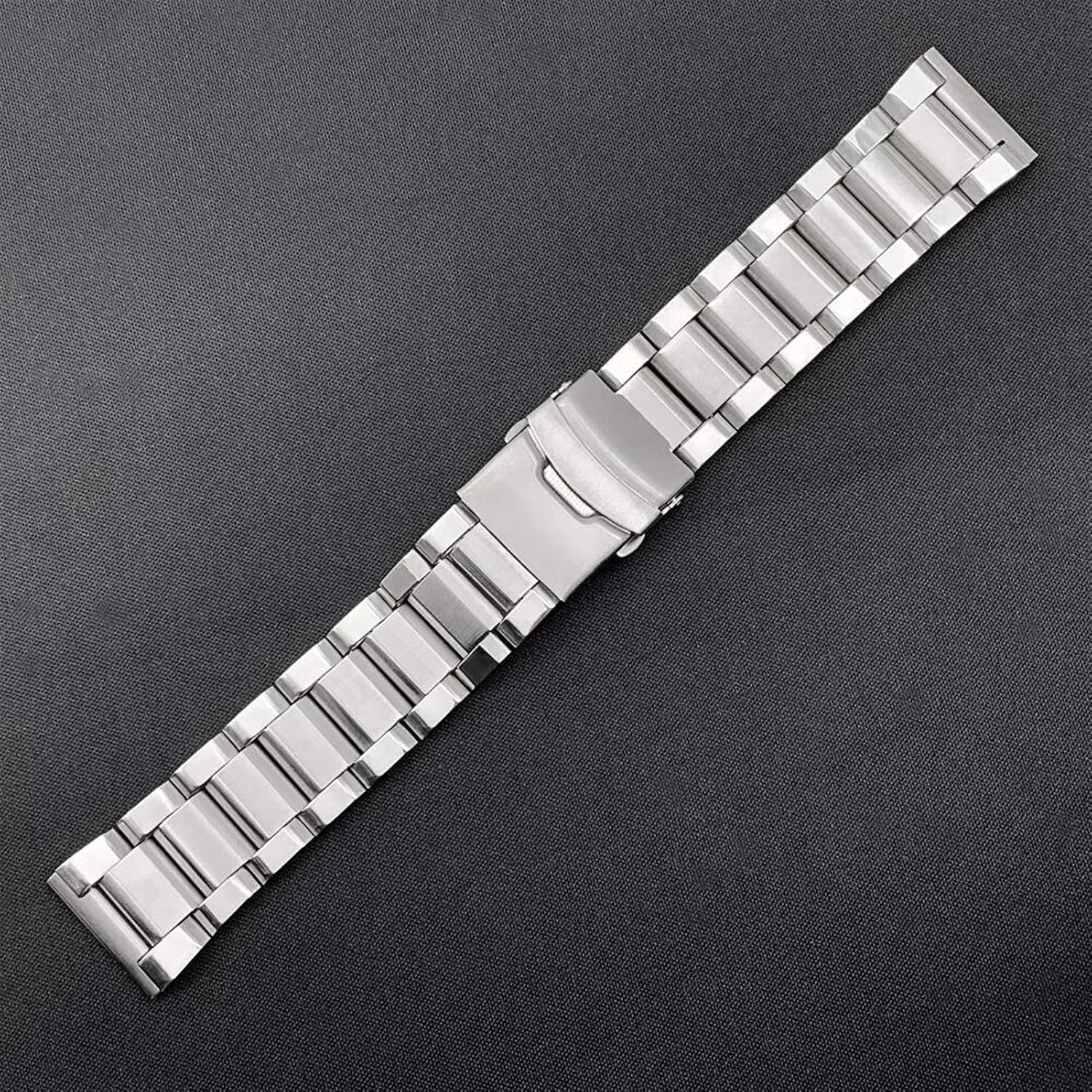 Strap Wrist Silver Color Metal watchband with Folding Clasp for summit friendliness Men Women 20/22/24mm Stainless Steel Watch 