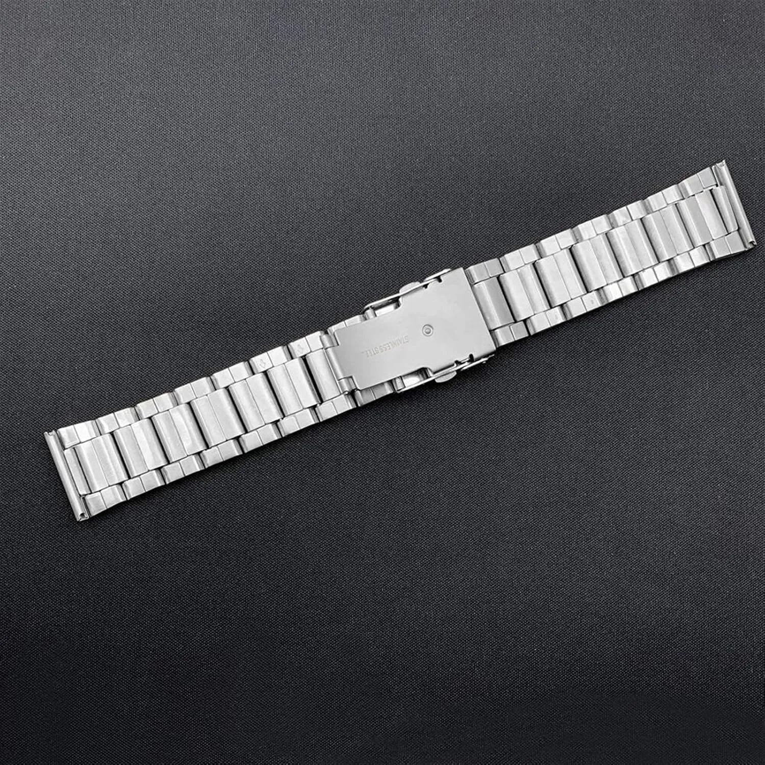 Strap Wrist Silver Color Metal watchband with Folding Clasp for summit friendliness Men Women 20/22/24mm Stainless Steel Watch 