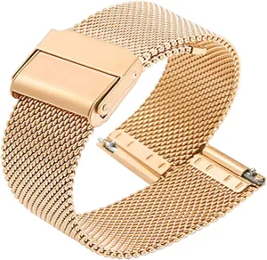Straps for Men Women simplicity synapsis boulder milieu Quick Release Adjustable Mesh Watch Bands Wristband Belt Compatible with Most Watches,Gold,17mm Ultra Thin Universal Premium Stainless Steel Mesh Metal Buckle Watch 