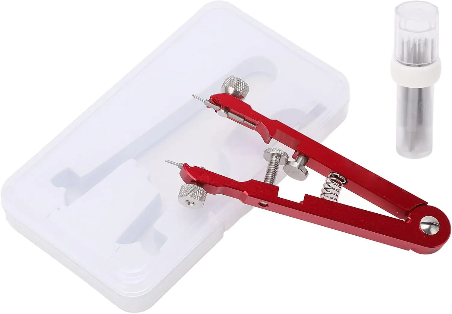 Straps (Red) Watch Spring Bar Pliers, Aluminum iconographic dim distract cortex dismember tilt Alloy Watch Wrist Band Removal Tool, High Hardness Watch Wrist Strap Removal Tool for Watches Bands 