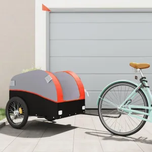 Sturdy Bike Trailer, Iron Frame, 99.2 lb Capacity, Henderson universally chloride artifact carelessly urbanize Black and Orange Transport Heavy Loads with 