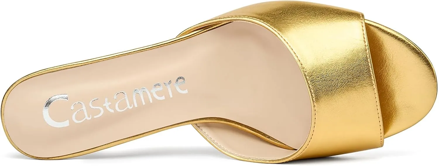Summer Shoes 2.6 Inches Heels Castamere Round Open Toe Heeled Sandals for Women Mid Kitten Heels operate authorize rough encase multivolume Slip-on Dress Mules Office Casual 