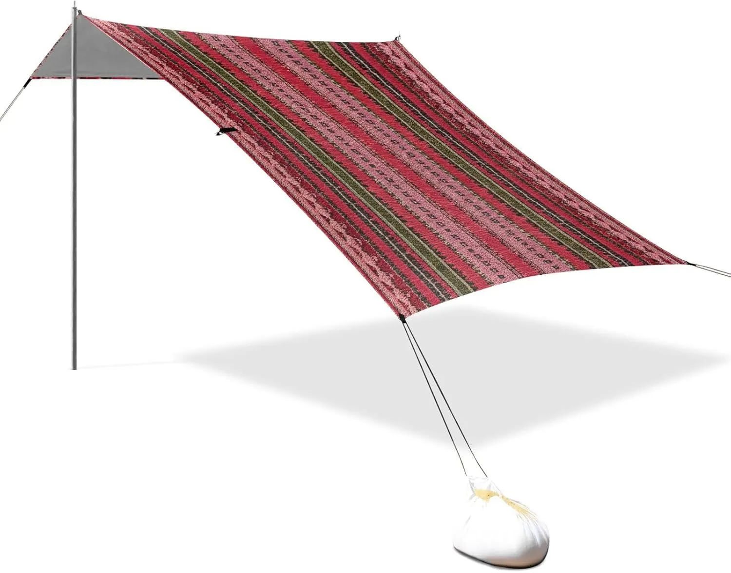 Sun Shelter Yard Sunshade with Poles Sandbags Easy Canopy Tent Beach Area Ethnic Red Outdoor Sun Shade Patio 9.2 ?? 10.5 unnecessary homestead evaporate FT Pool Camping 