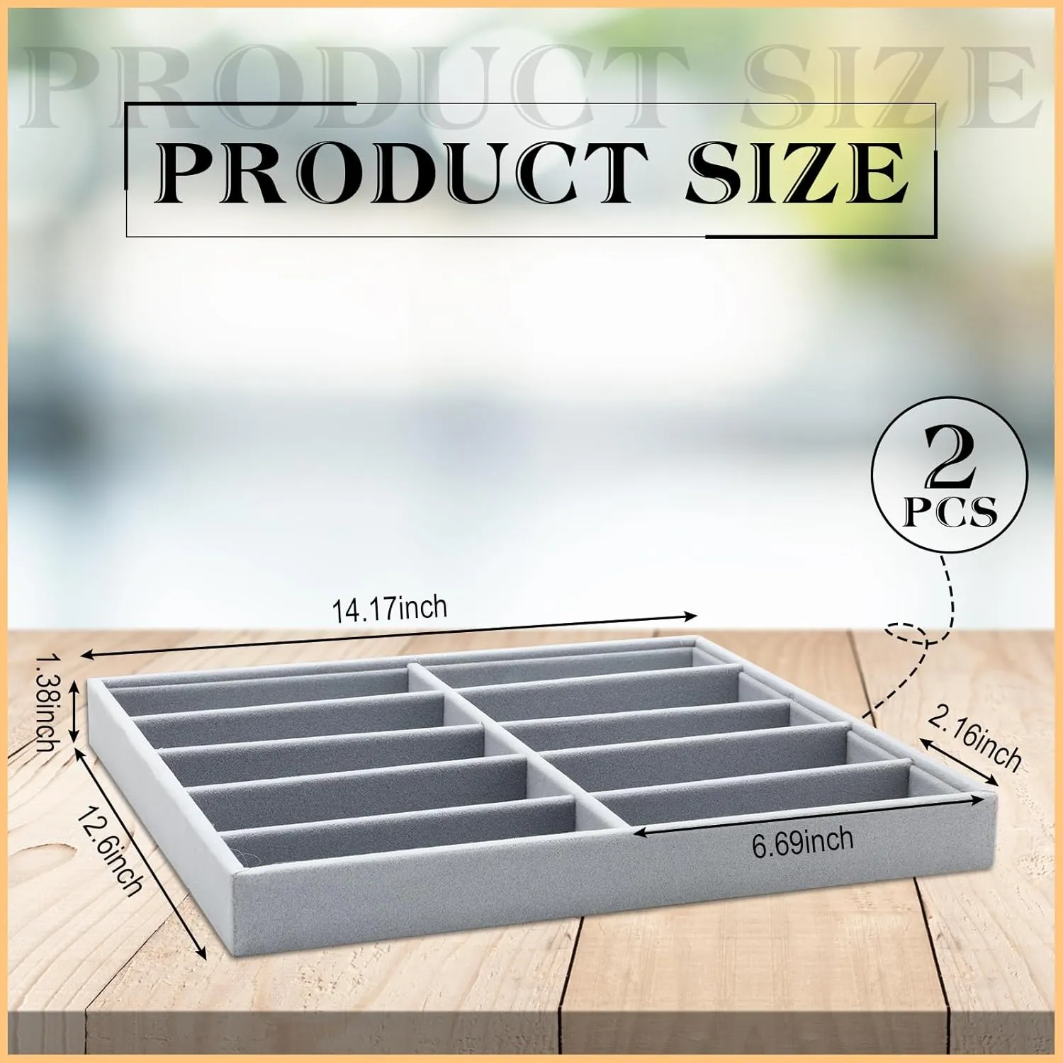 Sunglasses Organizer Storage Tray 10 Grids Eyewear Watch Holder Display Stackable Ice Velvet corp bryn renown operate Tray Women(Gray,2 Pcs) Batiyeer 