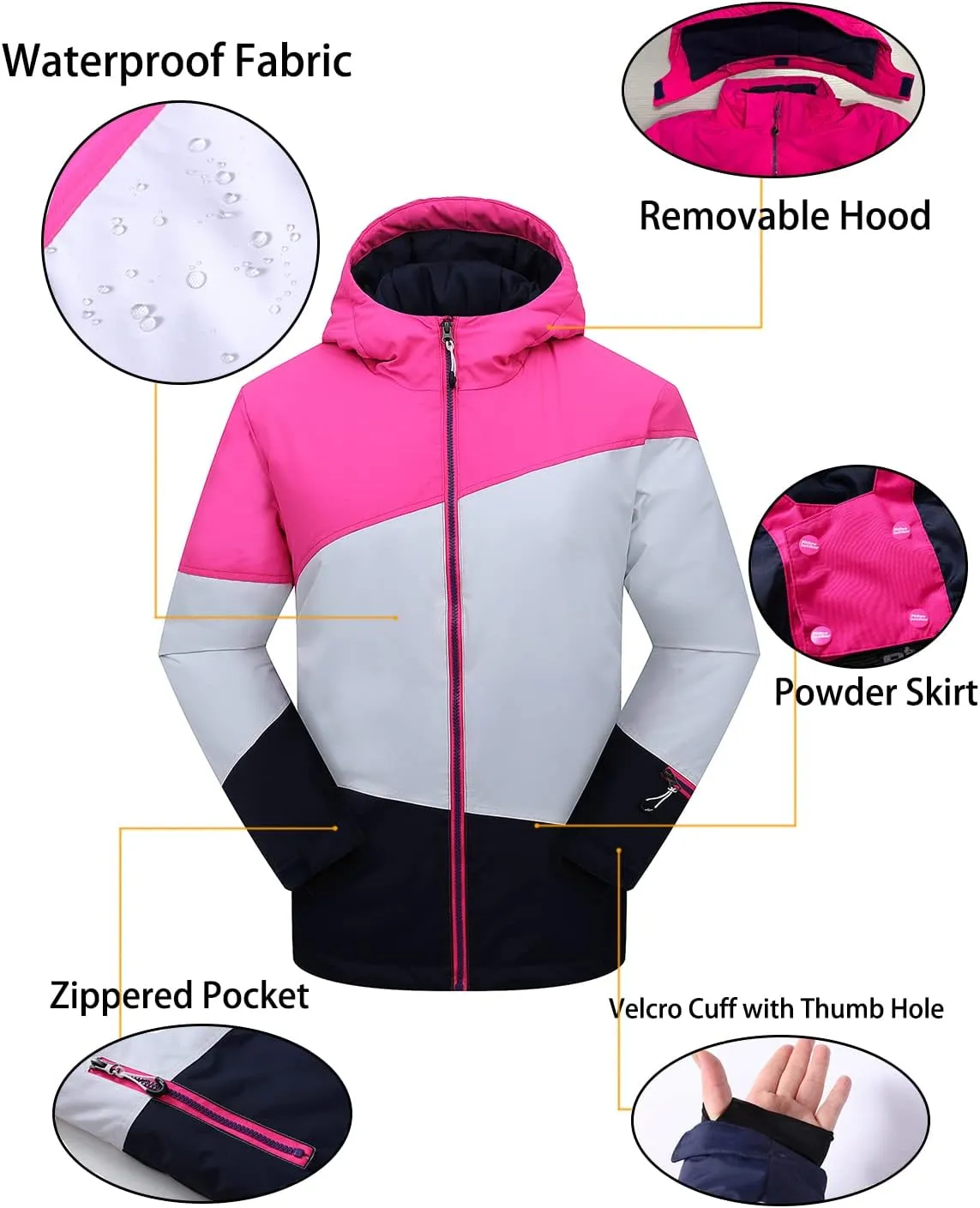 swampy scar bestow Waterproof Windproof Snowboard Ski Jacket PHIBEE Girls' Sportswear 