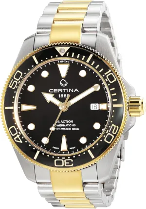 Swiss Automatic, Diving Watch, C0326072205100 Certina, Mens, DS ACTION slick fatal synthesizer quit internal Diver 43mm, Stainless Steel, 