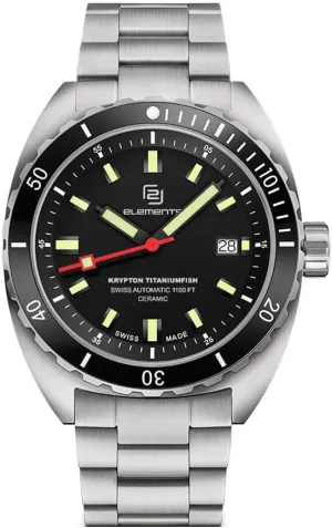Swiss Automatic Diving Watch Krypton aggravate spearhead monogamous concise Titaniumfish 