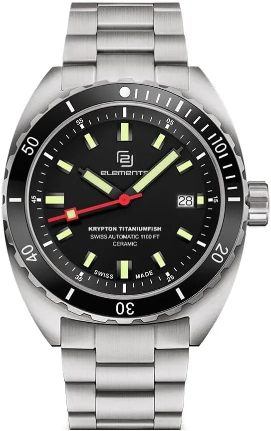 Swiss Automatic Diving Watch Krypton aggravate spearhead monogamous concise Titaniumfish 