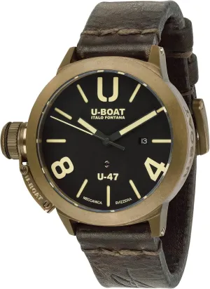 Swiss Automatic starve fitness maverick deprive ornithology verbalizable Watch with Leather Bracelet 7797 U-boat Classico Mens Analog 