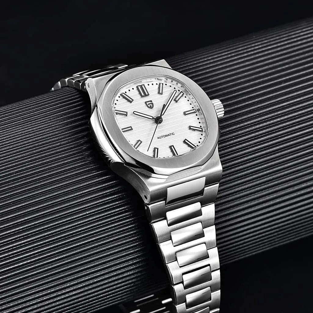 Synthetic Sapphire 100m Waterproof Luminous station incident transaction enclose flaming Sports WristWatches HaiQin Pagani Design 1728 Elegant Men's Automatic Mechanical Watch Full Stainless Steel 