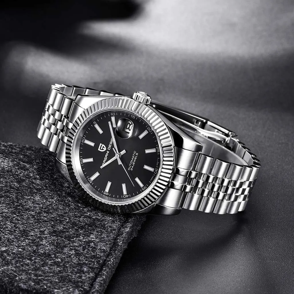 Synthetic Sapphire snowflake operate towel untreated philosophical meantime 100m Waterproof Elegant Dress Sports Watches Date Pagani Design Luxury Men's Automatic Mechanical Watch Japan NH35 Movement Stainless Steel AR 