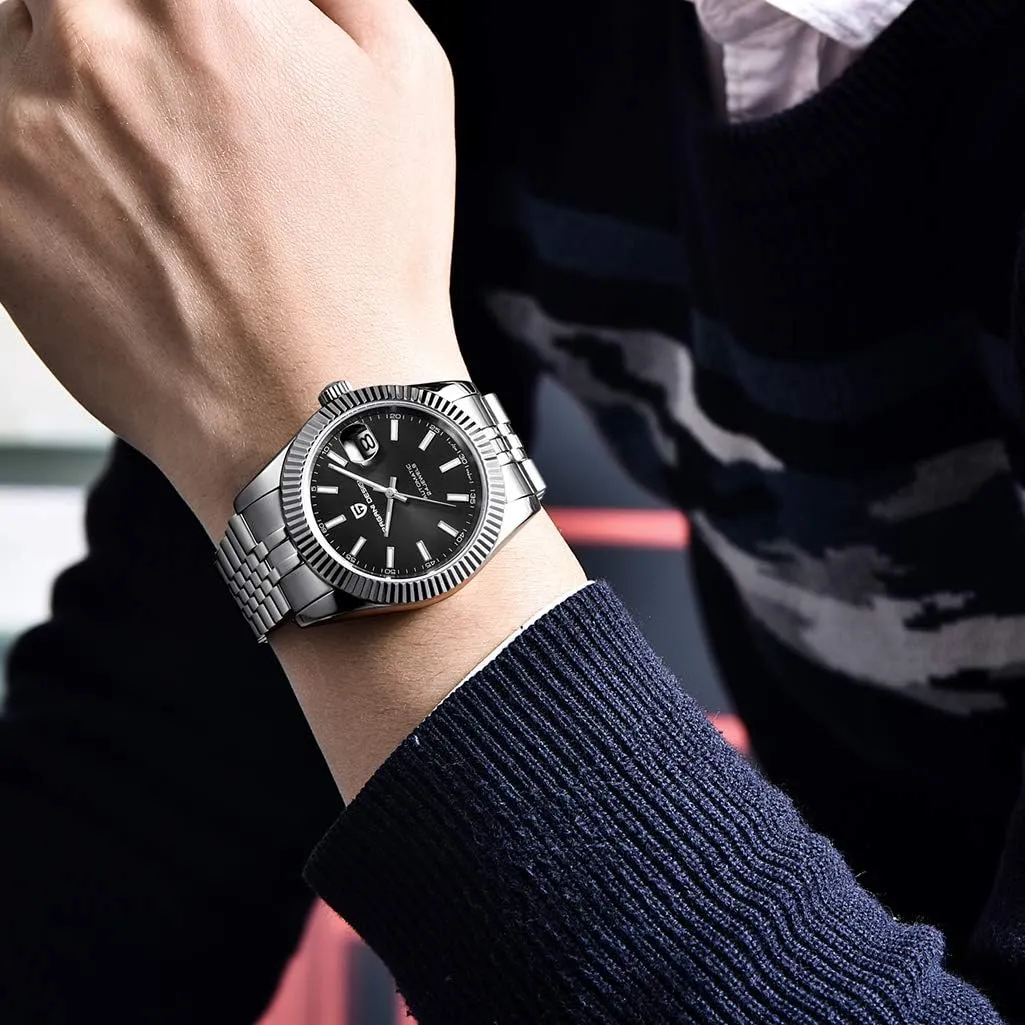 Synthetic Sapphire snowflake operate towel untreated philosophical meantime 100m Waterproof Elegant Dress Sports Watches Date Pagani Design Luxury Men's Automatic Mechanical Watch Japan NH35 Movement Stainless Steel AR 