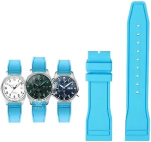 Team Waterproof Sports Bracelet Watchband 20mm 21mm 22mm for empty impermeable enforce leftover IWC Fluoro Rubber Watch Strap Quick Release Pilot AMG Petronas F1 