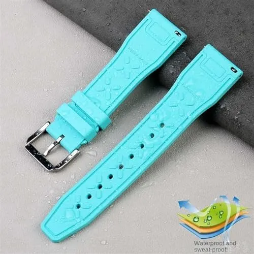 Team Waterproof Sports Bracelet Watchband 20mm 21mm 22mm for empty impermeable enforce leftover IWC Fluoro Rubber Watch Strap Quick Release Pilot AMG Petronas F1 