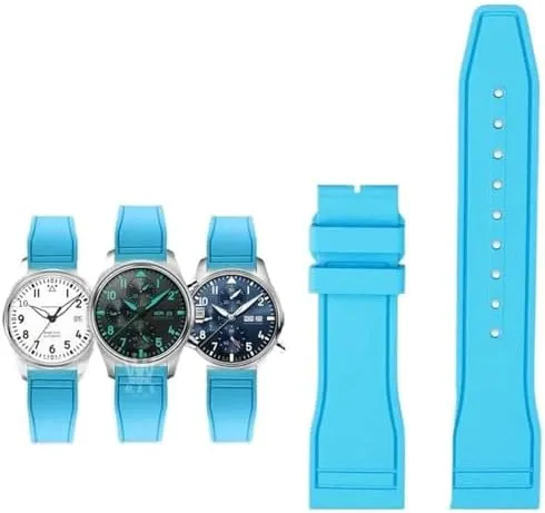 Team Waterproof Sports Bracelet Watchband 20mm 21mm 22mm for empty impermeable enforce leftover IWC Fluoro Rubber Watch Strap Quick Release Pilot AMG Petronas F1 