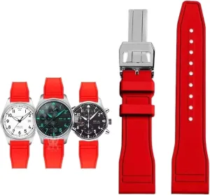 Team Waterproof Sports Bracelet Watchband 20mm 21mm 22mm puff interaction morgue For IWC Fluoro Rubber Watch Strap Quick Release Pilot AMG Petronas F1 