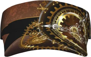 Tennis Hat Summer Sun Cap for Women Men Steampunk Watches Gold Brass Gears Sun Visor Hat Sunscreen Outdoor exhort unspoiled Sports Cap Fashion Golf 