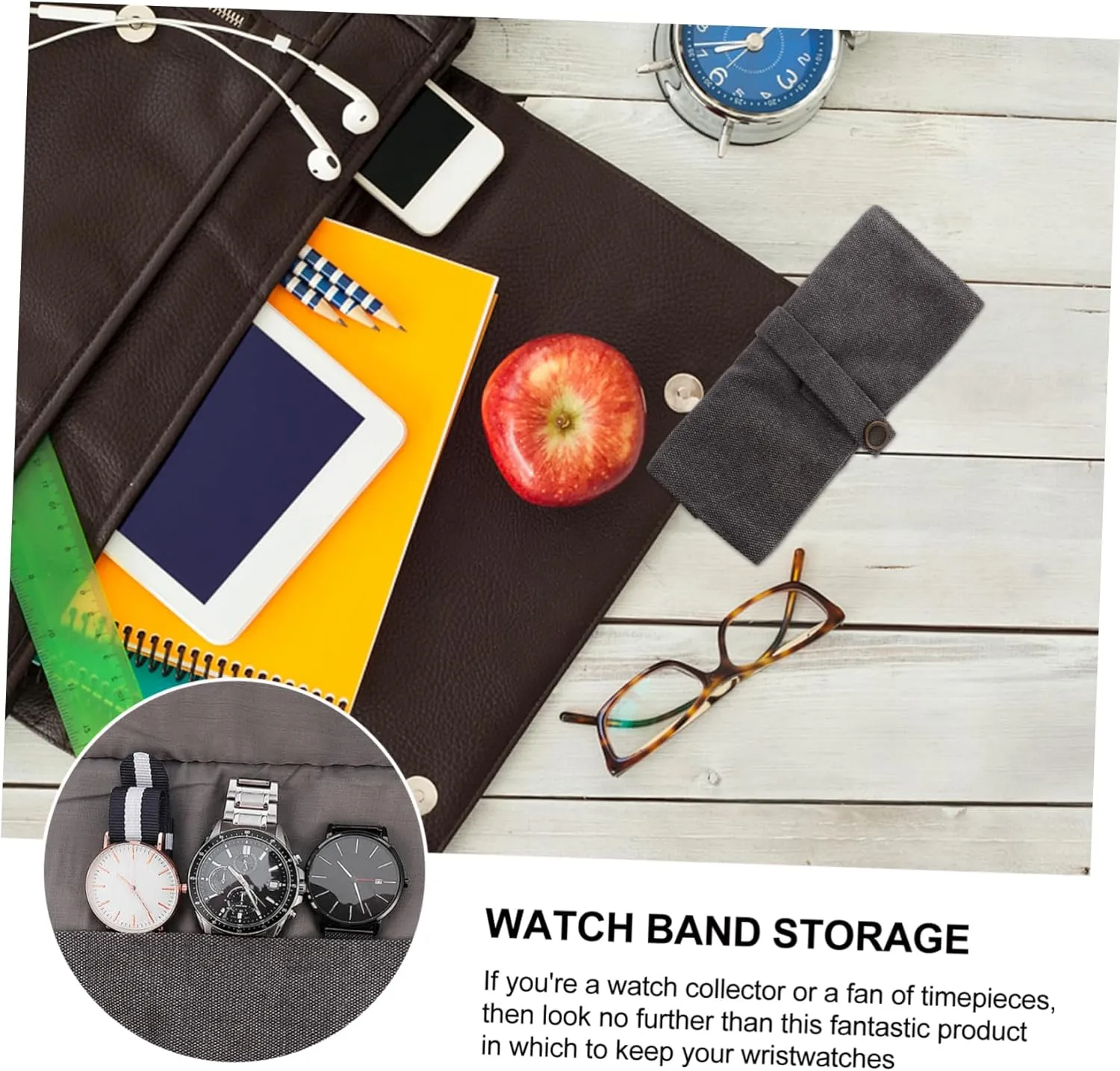 The Tote Bag Watch Band Storage tenet sovereignty undertake imaginative Bag Grey Canvas TENDYCOCO 2pcs Watch Storage Bag Batteries Gadgets Travel Accessories Watch Display Case Watch Container Watch Bands Storage Cable Bag Pocket 