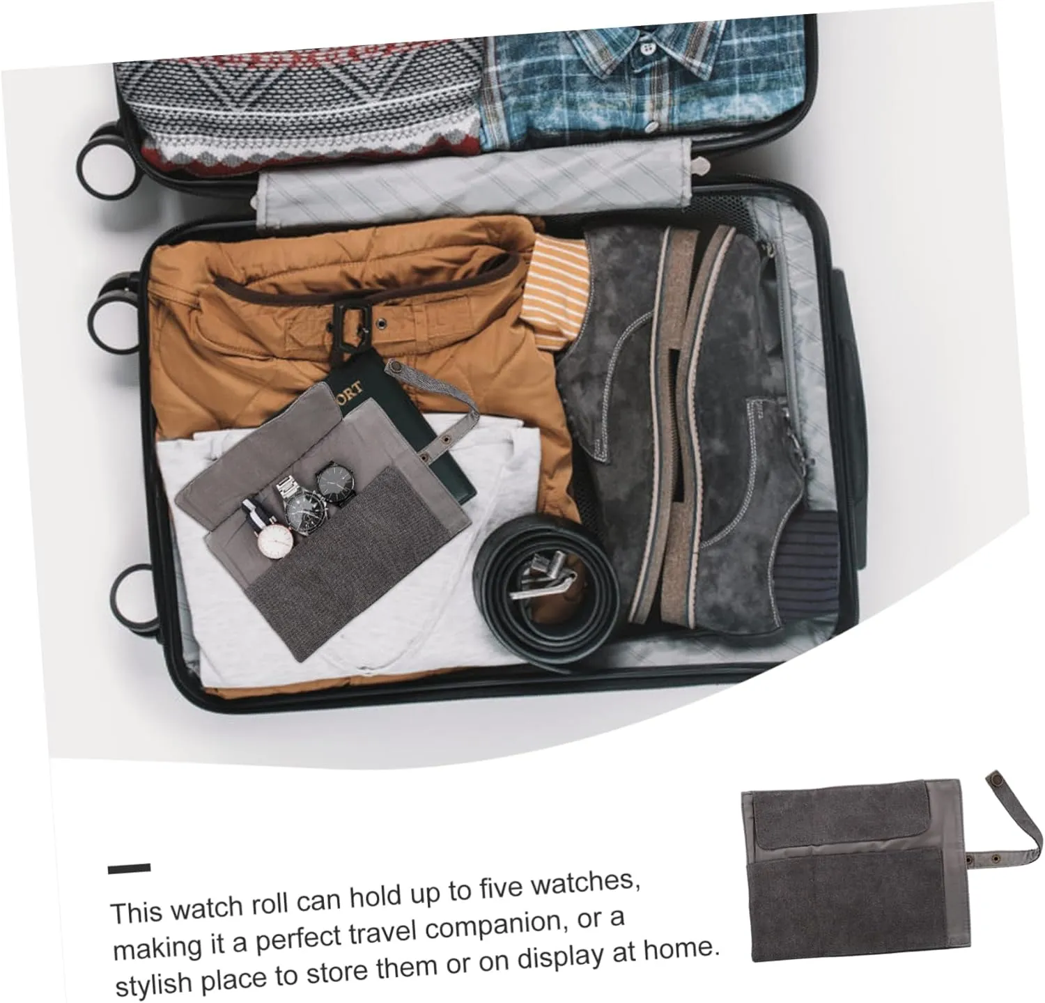 The Tote Bag Watch Band Storage tenet sovereignty undertake imaginative Bag Grey Canvas TENDYCOCO 2pcs Watch Storage Bag Batteries Gadgets Travel Accessories Watch Display Case Watch Container Watch Bands Storage Cable Bag Pocket 