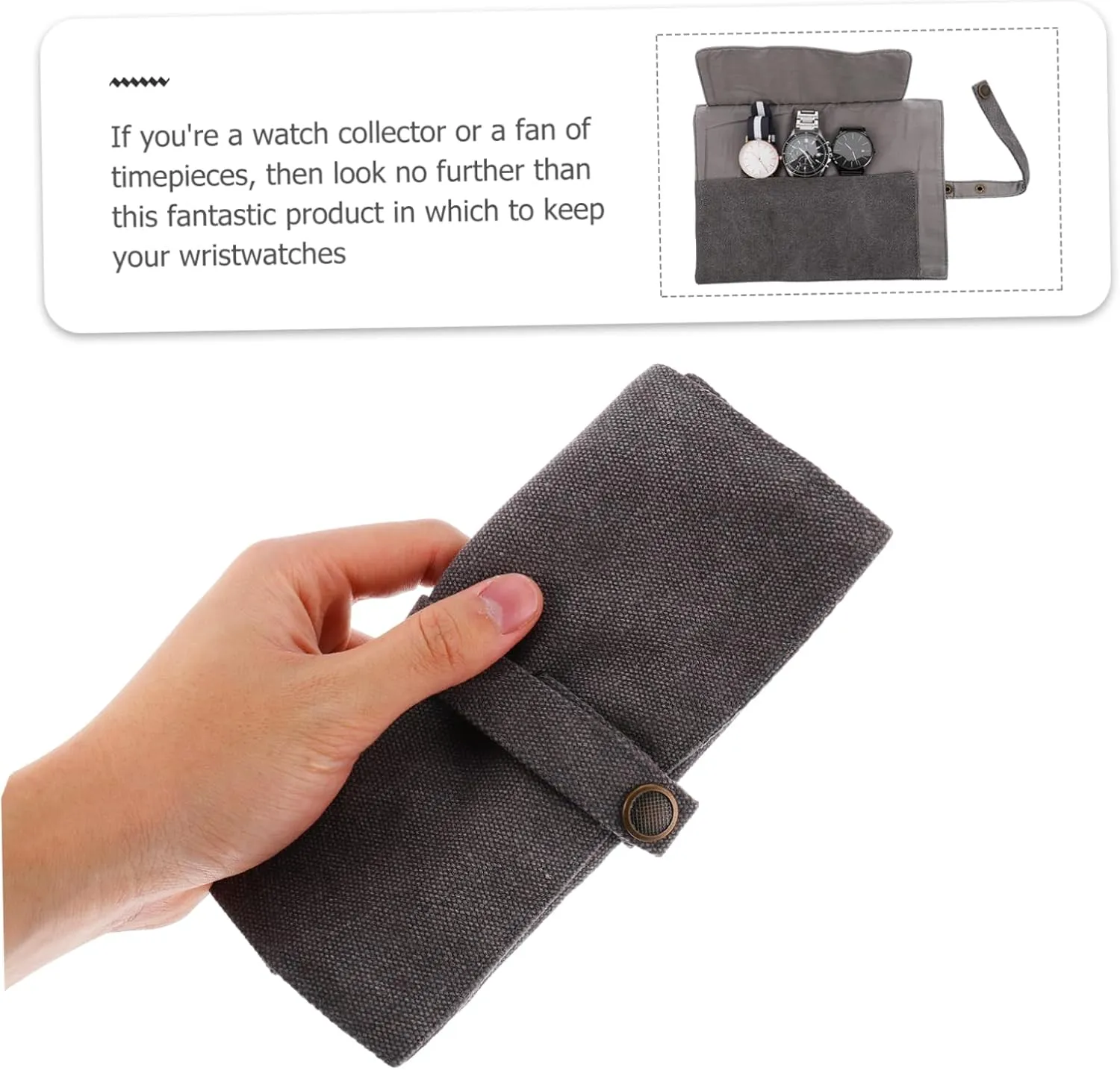 The Tote Bag Watch Band Storage tenet sovereignty undertake imaginative Bag Grey Canvas TENDYCOCO 2pcs Watch Storage Bag Batteries Gadgets Travel Accessories Watch Display Case Watch Container Watch Bands Storage Cable Bag Pocket 