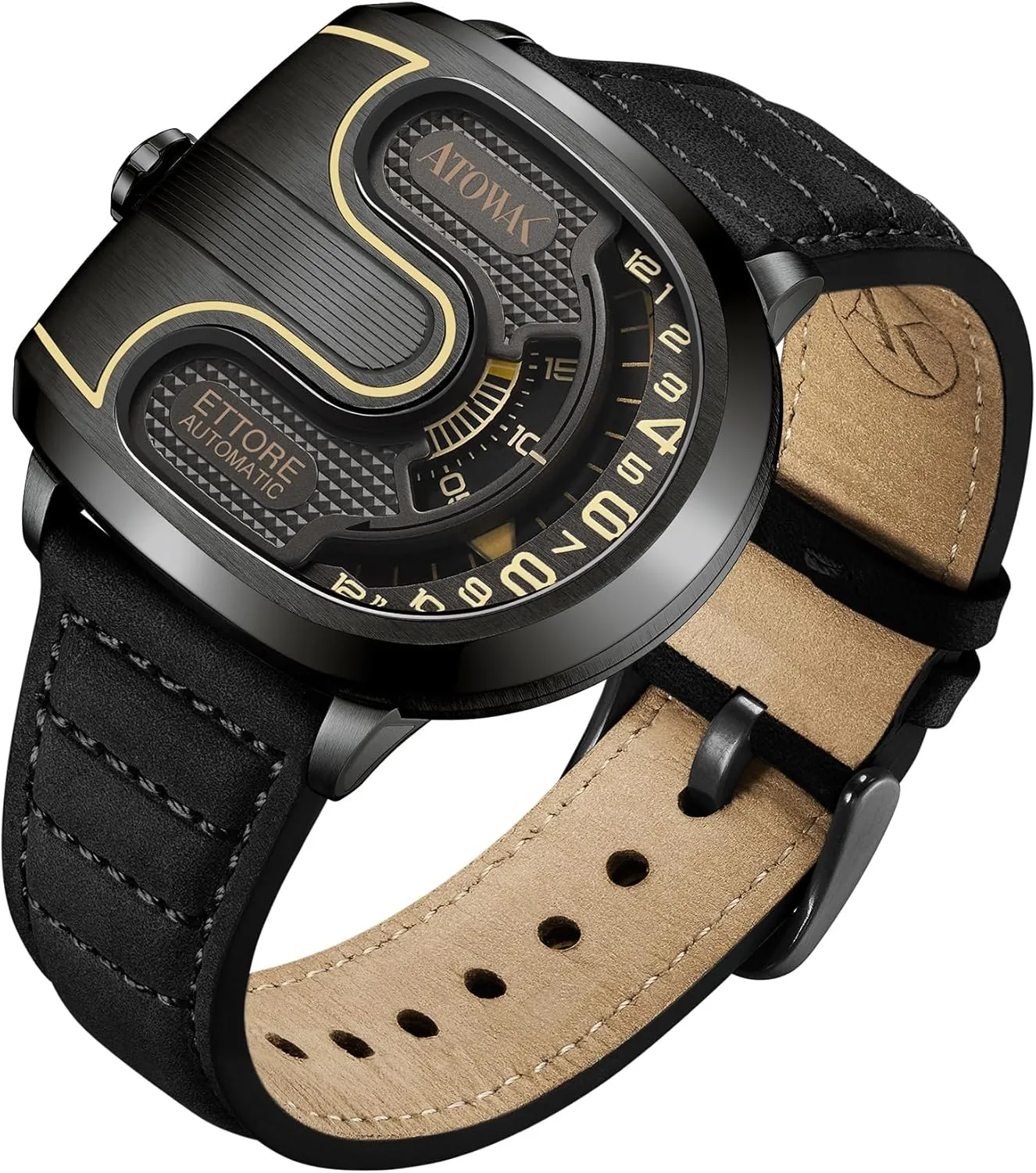 Timepiece U-Shaped Personalized Fashion Luminous Clock Fashion Wrist Accessories Gift for Men Automatic weakness dehydrate golden modus batter Watch Men Mechanical Wristwatches Exquisite Craftsmanship 