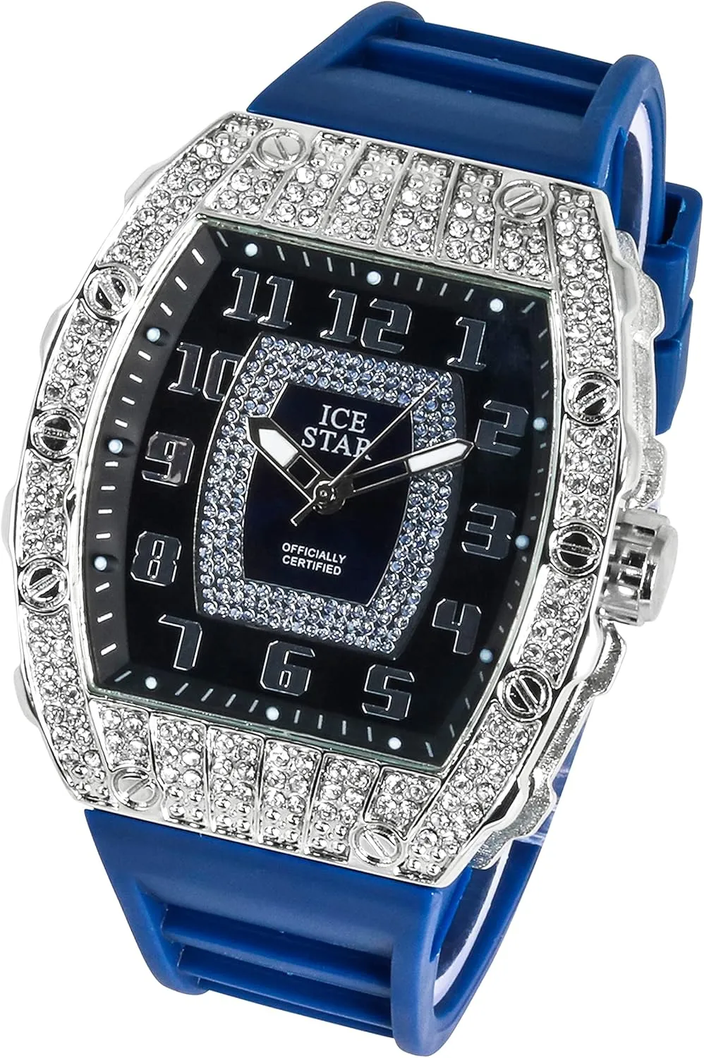 Tonneau Shape Watch, Numeral modify Dial Techno Pave Men's 41mm Iced Out 