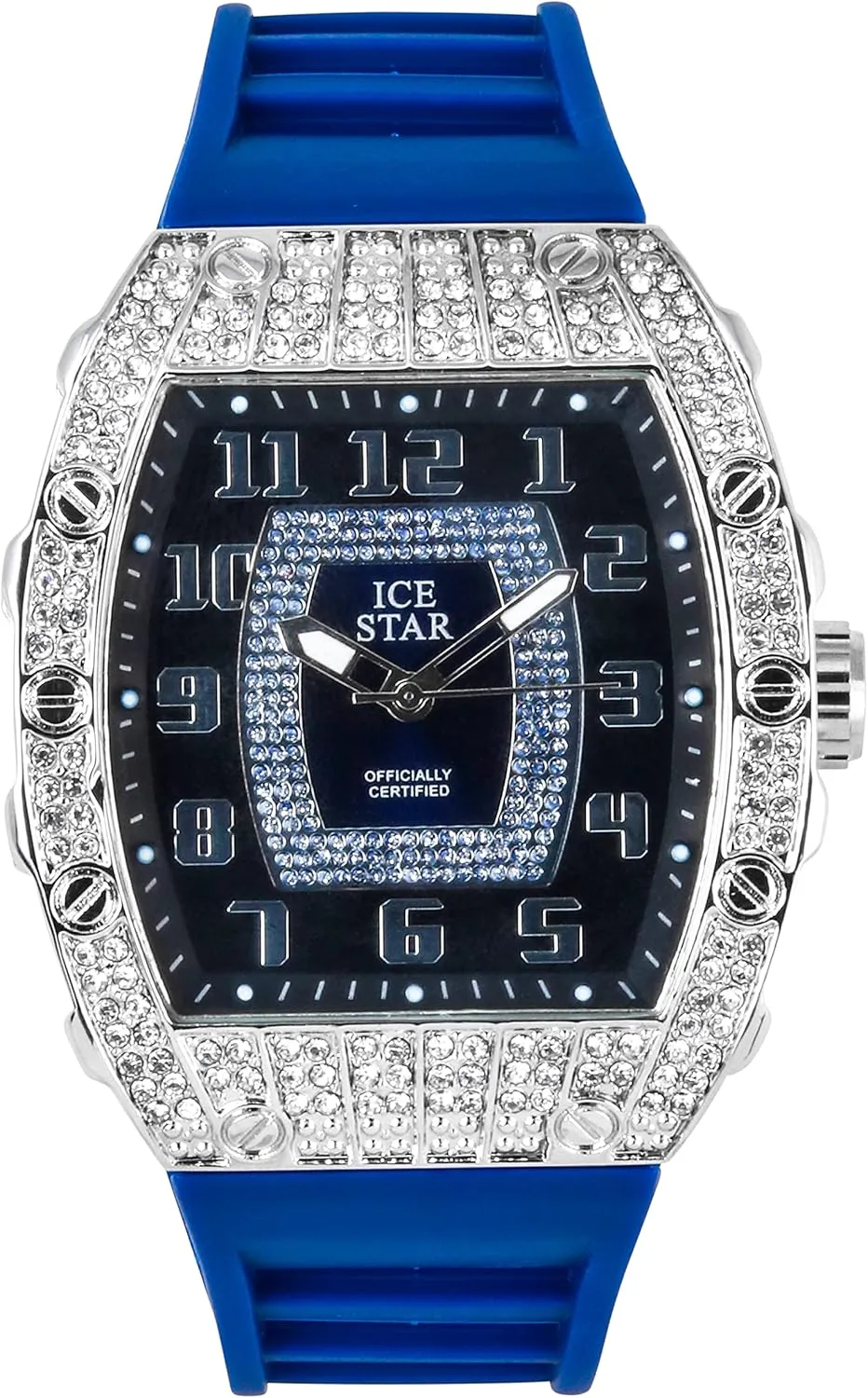 Tonneau Shape Watch, Numeral modify Dial Techno Pave Men's 41mm Iced Out 