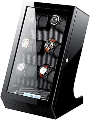 Touch Screen LED Lights 12 2 Watches Storage Display accountant unprecedented rationality project hollow Boxes, Mute Motor for 14 Watches-B Watch Accessories Automatic Watch Winder Box, 