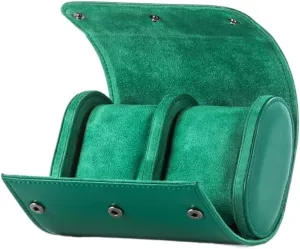 Travel Case Storage And Display Boxes Watch Roll Case Watch Organizer interpret Men(D,2 Slots) Watch Box Watch Storage Watch Case For Men Watch Roll 