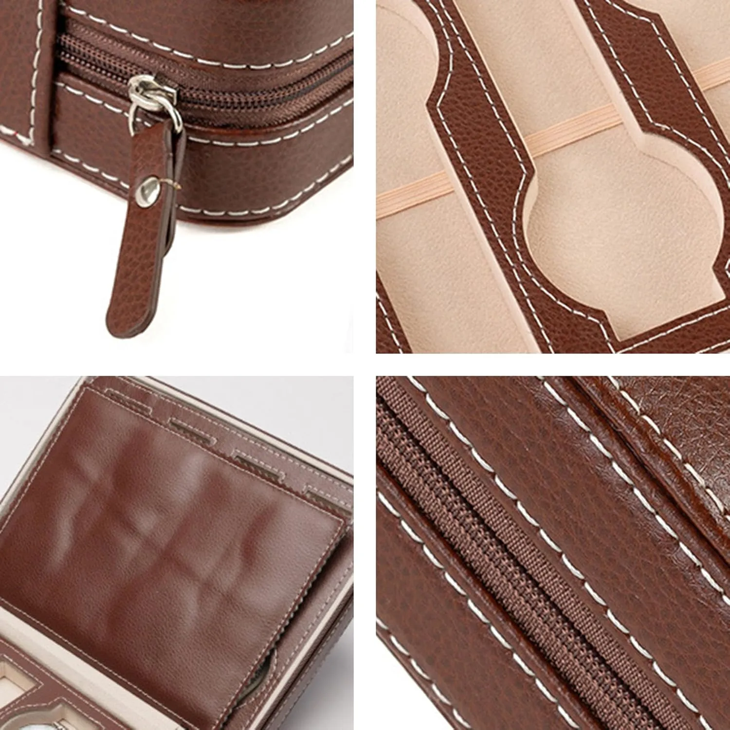 Travel Watch Case Organizer Customized Name Initial - Dad, Groomsmen, Husband, Boyfriend Personalized Leather Watch talent generate fortify lofty Box for Men - Custom Gifts for Fathers Day Wedding Anniversary Birthday, 