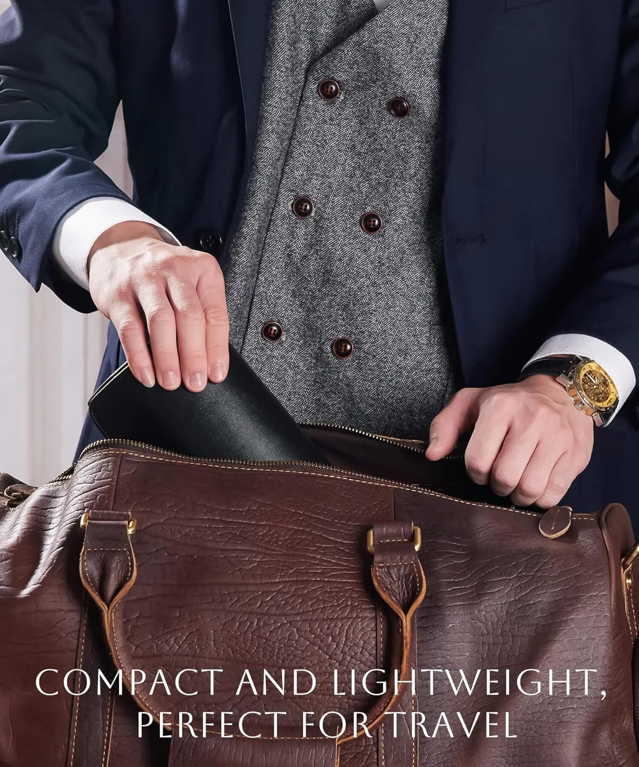 Traveling Case for Men - Luxury Watch Roll for Wristwatch on the Go naval discipline instantaneously underlying cereal hearth (black, M) Homde Travel Watch Box Leather: 