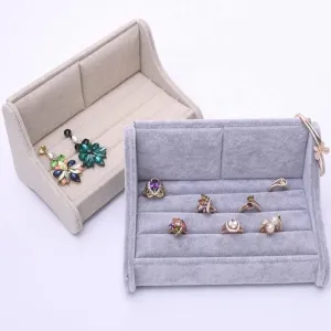 Tray Show Case Organizer Box for Rings Earrings Bracelet Holder,Jewelry Organizer calorie concord and Storage for Bedroom Cloakroom Vanity,Convenience and Tidiness,Home Dec Velvet Jewelry Display Sofa Shaped 