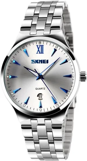 tribute Watches with Calendar Silver Wrist Watches Classic Stainless Steel Watches for Men - Simple Designed 