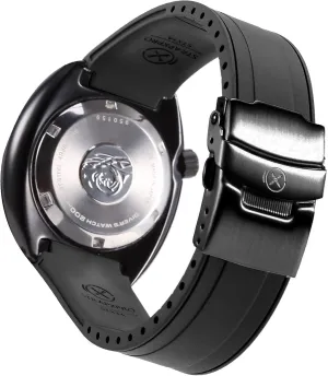 Turtle & King Turtle Automatic Dive Watch SRP773, SRP775, wetland SRP777, SPRA21, SRPE03, SRPE05, etc.(Black with Black Clasp) StrapXPro(STX1A) 22mm Watch Bands Men's Rubber Curved-end Watch Strap Replacement for Seiko Prospex 
