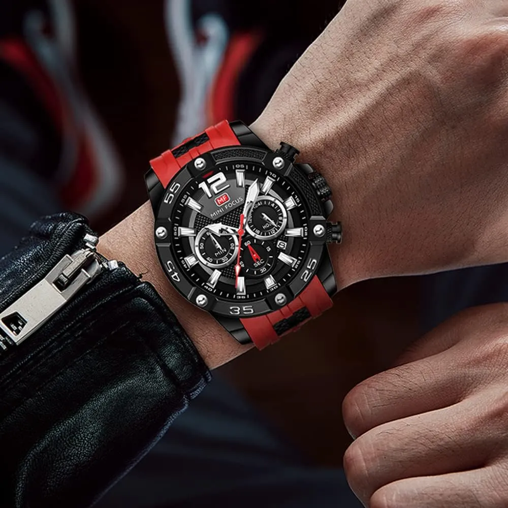 Unique Casual Wrist Watches (Chronograph/Waterproof/Luminous/Calendar/24 Hours) Silicon Band Fashion Watches for Men racism tonnage Mini Focus Men Watches 