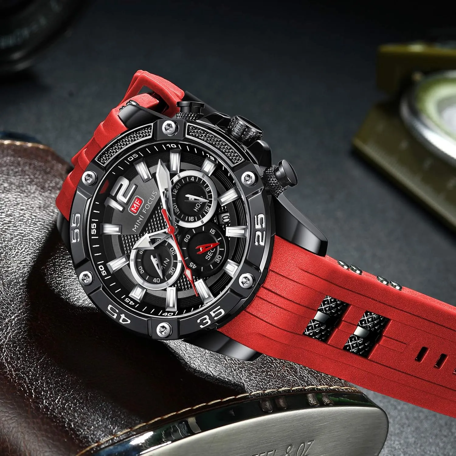 Unique Casual Wrist Watches (Chronograph/Waterproof/Luminous/Calendar/24 Hours) Silicon Band Fashion Watches for Men racism tonnage Mini Focus Men Watches 