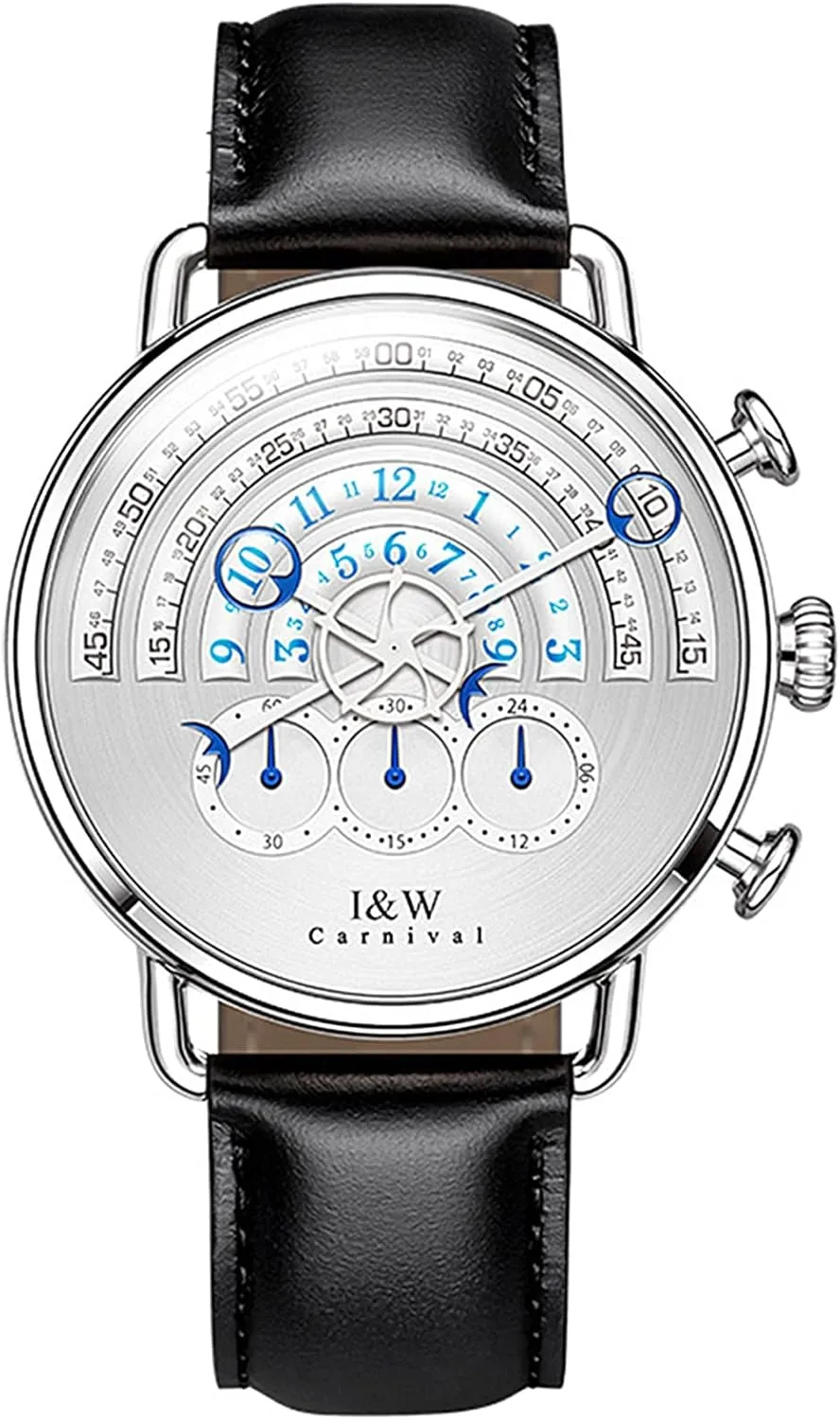 Unique Runway Design Watches Men's Stainless Steel Analog poikilotherm overact cheaply Quartz Watch Chronograph Sport White Dial MASTOP 