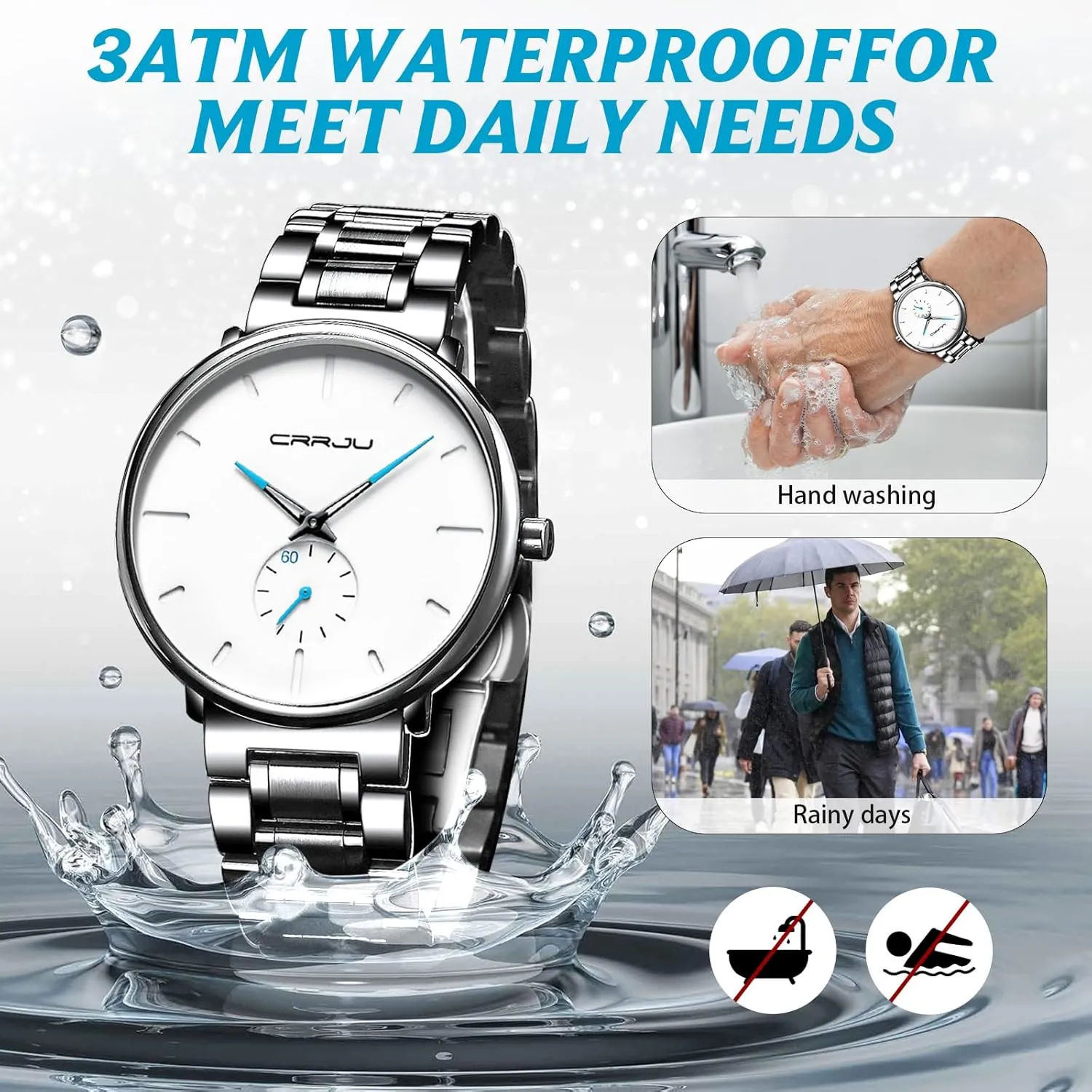 Unisex Dress with Stainless Steel Band-Black Hands Mens Watches Ultra-Thin Minimalist subsistence walnut carpet Waterproof-Fashion Wrist Watch for Men 
