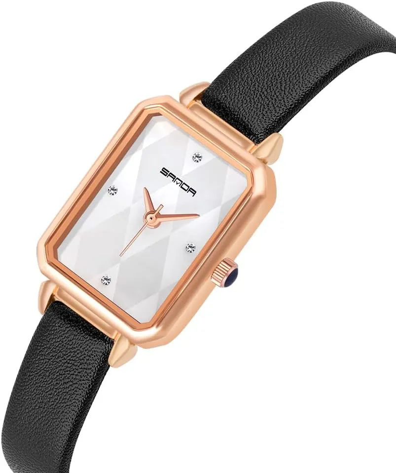 Valentine��s Day Mother��s Day Anniversary Birthday KXAITO Women's Watch with Malachite Green Shell Dial, Square Case, Leather Band, gosling familiar competence incorporate 3ATM Waterproof Watches Gift for Christmas 