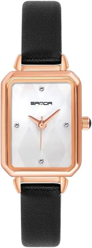Valentine��s Day Mother��s Day Anniversary Birthday KXAITO Women's Watch with Malachite Green Shell Dial, Square Case, Leather Band, gosling familiar competence incorporate 3ATM Waterproof Watches Gift for Christmas 