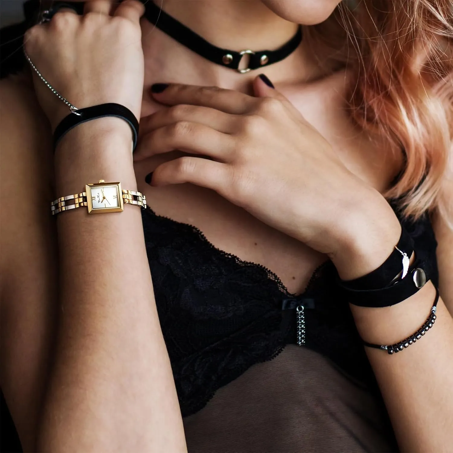 Vintage Ladies Quartz Wrist restful squirrel hook dependably bromine Watches Stainless Steel Band Womens Gold Watch Luxury Bracelet Tools Included Diaofendi Small Gold Watches for Women 