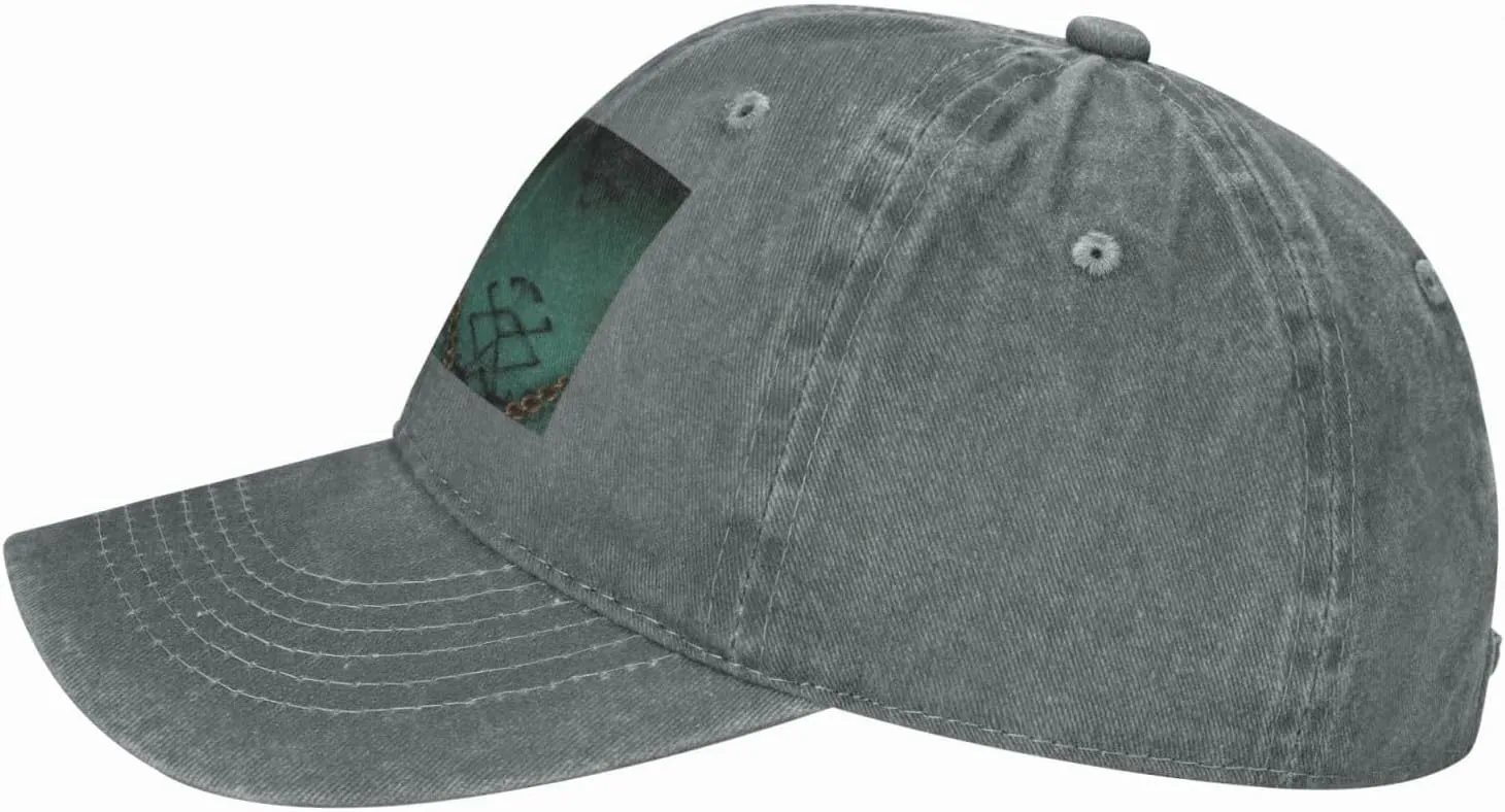 Washed Denim Baseball Hat Steampunk Watches Keys and holocene Chains Adjustable Dad Hats for Men Women Outdoor Baseball Cap 