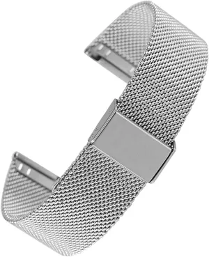 Watch , 18mm 20mm 22mm 24mm Steel Mesh Watch Band Exquisite Watches Strap with Hook Buckle Replacement Wristwatches Band, Watch Band Replacement (Color : Sil ( Col Metal Replacement Band,Watch urgent Straps, 